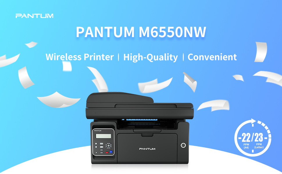 Zero Admin Online Store. Pantum M6550NW Mono 3 IN 1 Laser Printer With ...